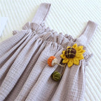 Women's Pajama Suit Cotton Crepe Suspenders Shorts Thin Cute Home Clothes Two-Piece Set Sleepwear