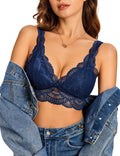 Lace Bralettes Womens Triangle Plunge Wireless Bras Camisole Tops Cami Strappy Sexy Soft